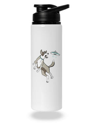 Létající talíř lahev na vodu White