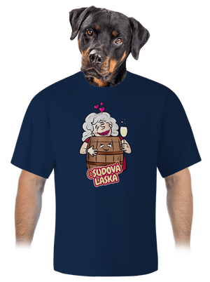 Osudová láska unisex tričko oversized Midnight Blue