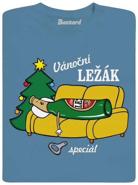 Vánoční ležák pánské tričko Stone Blue
