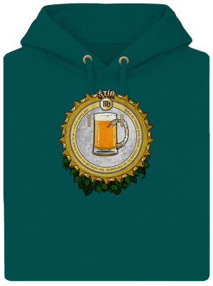 Pivní horoskop: Štír unisex mikina premium Emerald Green