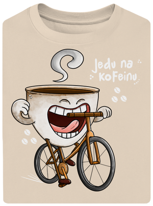 Jedu na kofeinu unisex tričko oversized Almond