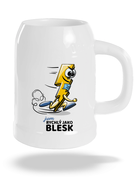 Rychlý jako blesk půllitr White