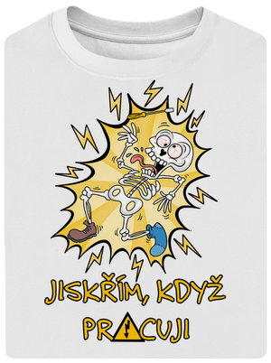 Jiskřím unisex tričko oversized White