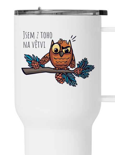 Jsem na větvi termohrnek White