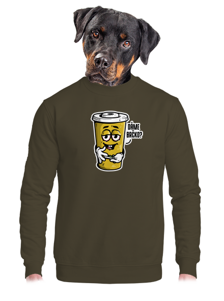 Dáme brčko? unisex mikina bez kapuce Urban Khaki