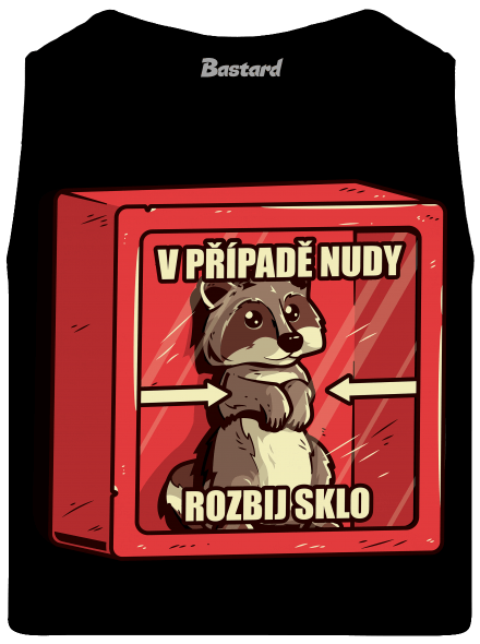Medvídek mýval pánské tílko Black