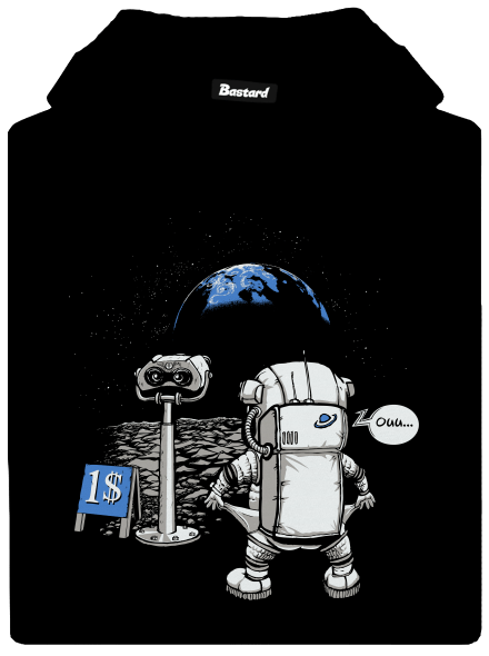 Kosmonaut pánská mikina klokanka Black
