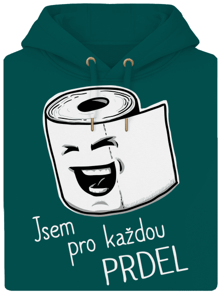 Prdel unisex mikina premium Emerald Green