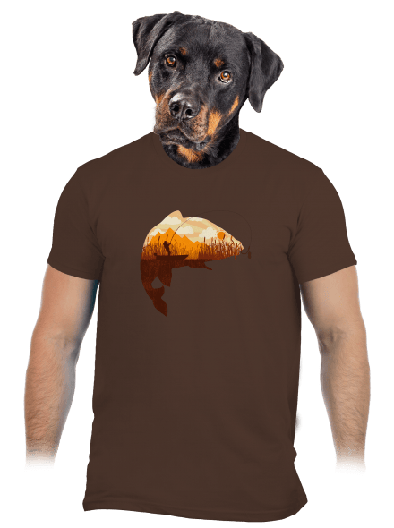 Kapitální úlovek pánské tričko Brown