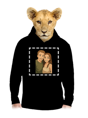 Ghibli efekt z vlastní fotky dětská mikina klokanka Black