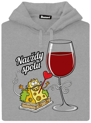 Navždy spolu pánská mikina klokanka Light Melange