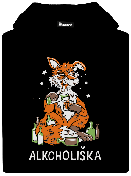Alkoholiška pánská mikina klokanka Black