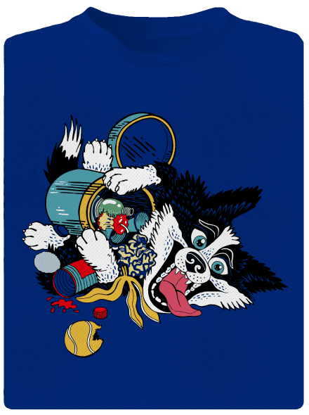 Border kolie pánské sportovní tričko Royal Blue Mal