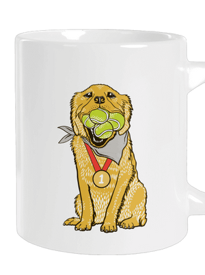 Zlatý retrívr velký hrnek White