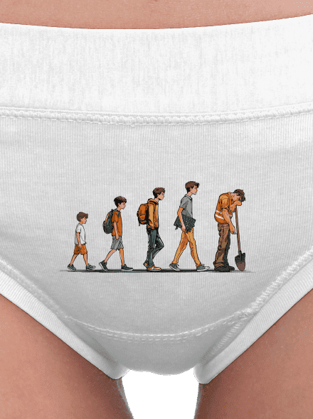 Evoluce studenta dámské kalhotky White