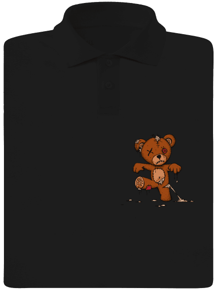 Zombie teddy pánská polokošile Black