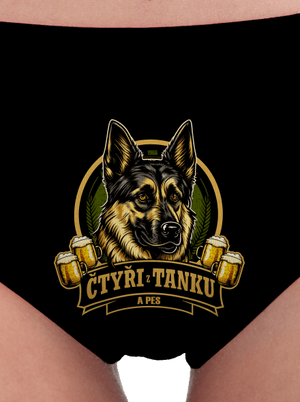 Čtyři z tanku a pes dámské kalhotky Black