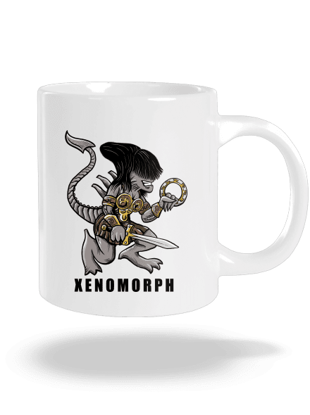 Xenomorph velký hrnek White