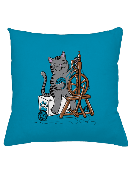 Kočka přede polštář Blue Turquoise