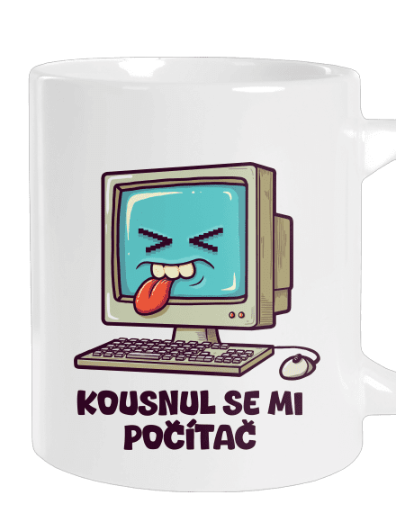 Kousnul se mi počítač velký hrnek White