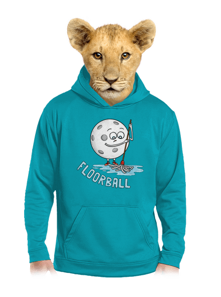 Floorball dětská mikina klokanka Hawaiian Blue