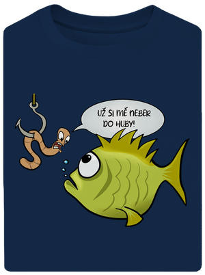 Ryba a žížala unisex tričko oversized Midnight Blue