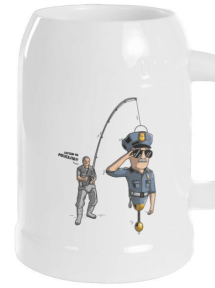 Policajt půllitr White