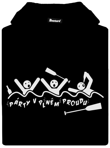 Party v plném proudu pánská mikina klokanka Black
