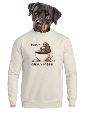 V pressu unisex mikina bez kapuce Off White