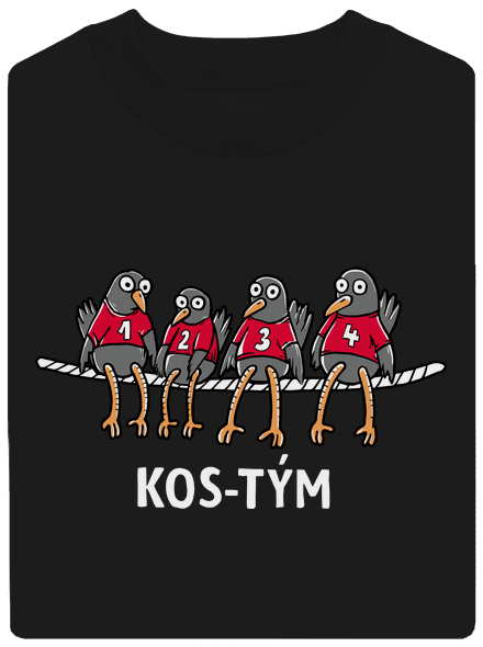 Kos-tým unisex mikina bez kapuce Black