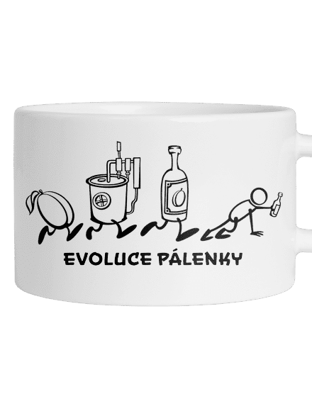 Evoluce pálenky hrnek makronka White