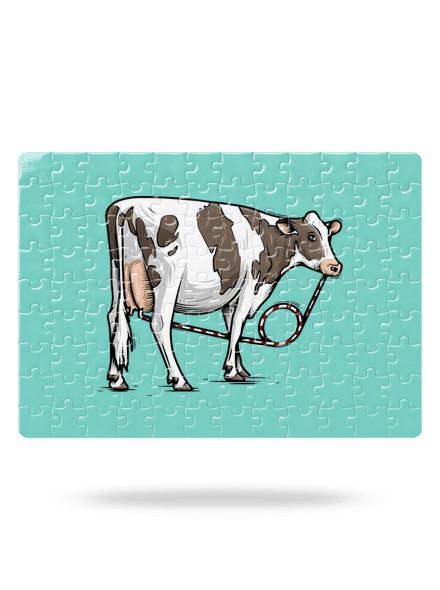 Cow drink puzzle White