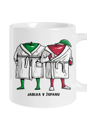 Jablka v županu klasický hrnek White