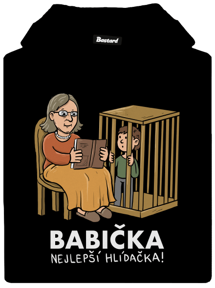 Babička hlídačka dámská mikina klokanka Black