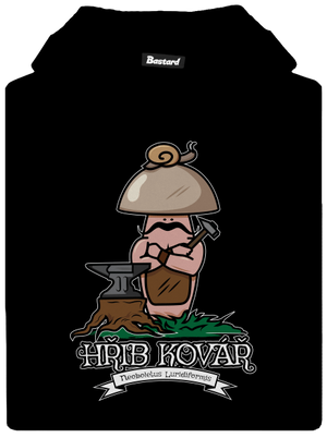 Hřib kovář dětská mikina klokanka Black