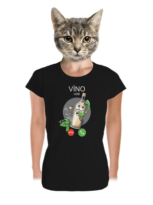 Bílé víno volá dámské tričko premium Black