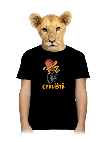 Cyklíště dětské tričko Black