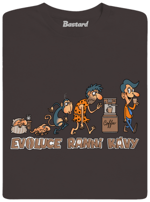 Evoluce ranní kávy pánské dlouhý rukáv Bear Brown