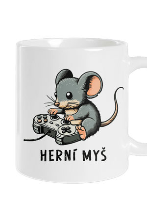Herní myš klasický hrnek White
