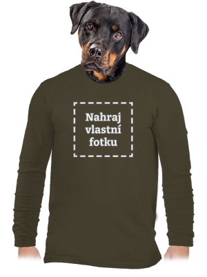 Vlastní potisk pánské dlouhý rukáv Urban Khaki