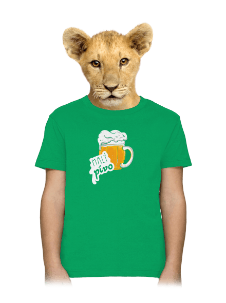 Velký a malý pívo dětské tričko Kelly Green