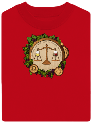 Vinný horoskop: Váha unisex mikina bez kapuce Red