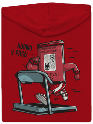 Hubnu v pase pánská mikina na zip Red