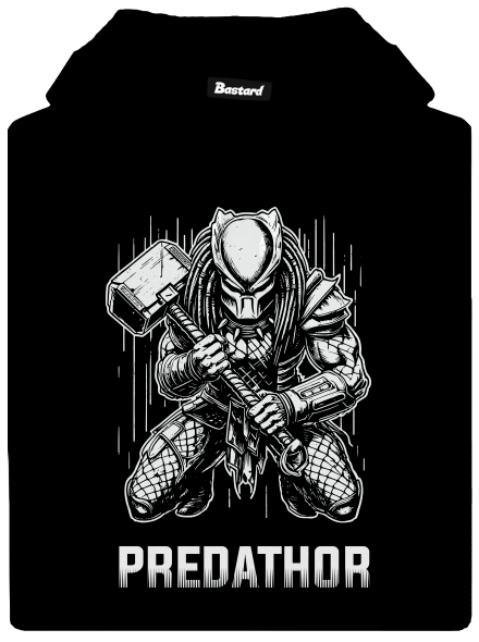 PredaThor a kladívko pánská mikina klokanka Black