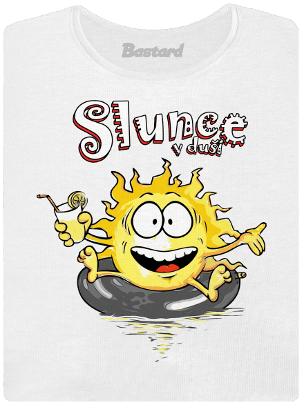 Slunce v duši dámské tričko s lemem White