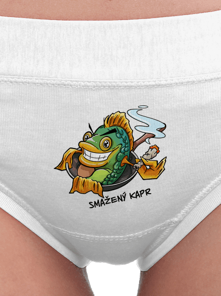 Smažený kapr dámské kalhotky White