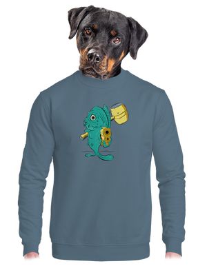 unisex mikina bez kapuce