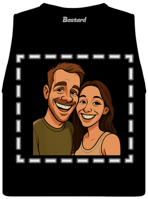 Karikatura z vlastní fotky dámské tílko volné Black