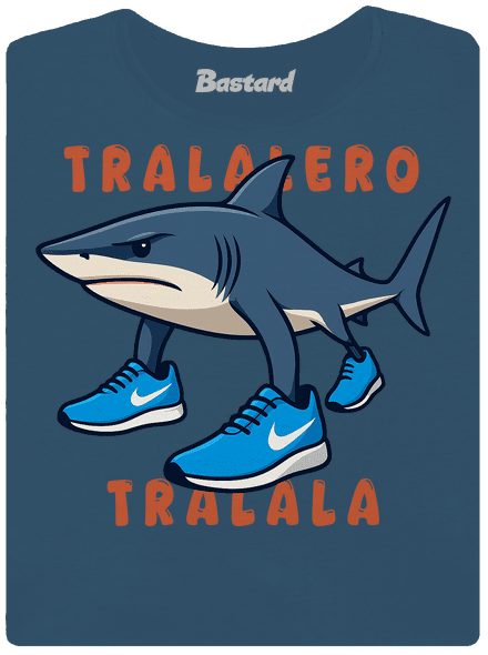 Tralalero Tralala – Italian Brainrot dámské tričko premium Petrol Blue