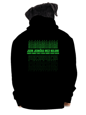 Jednička mezi nulami pánská mikina na zip Black